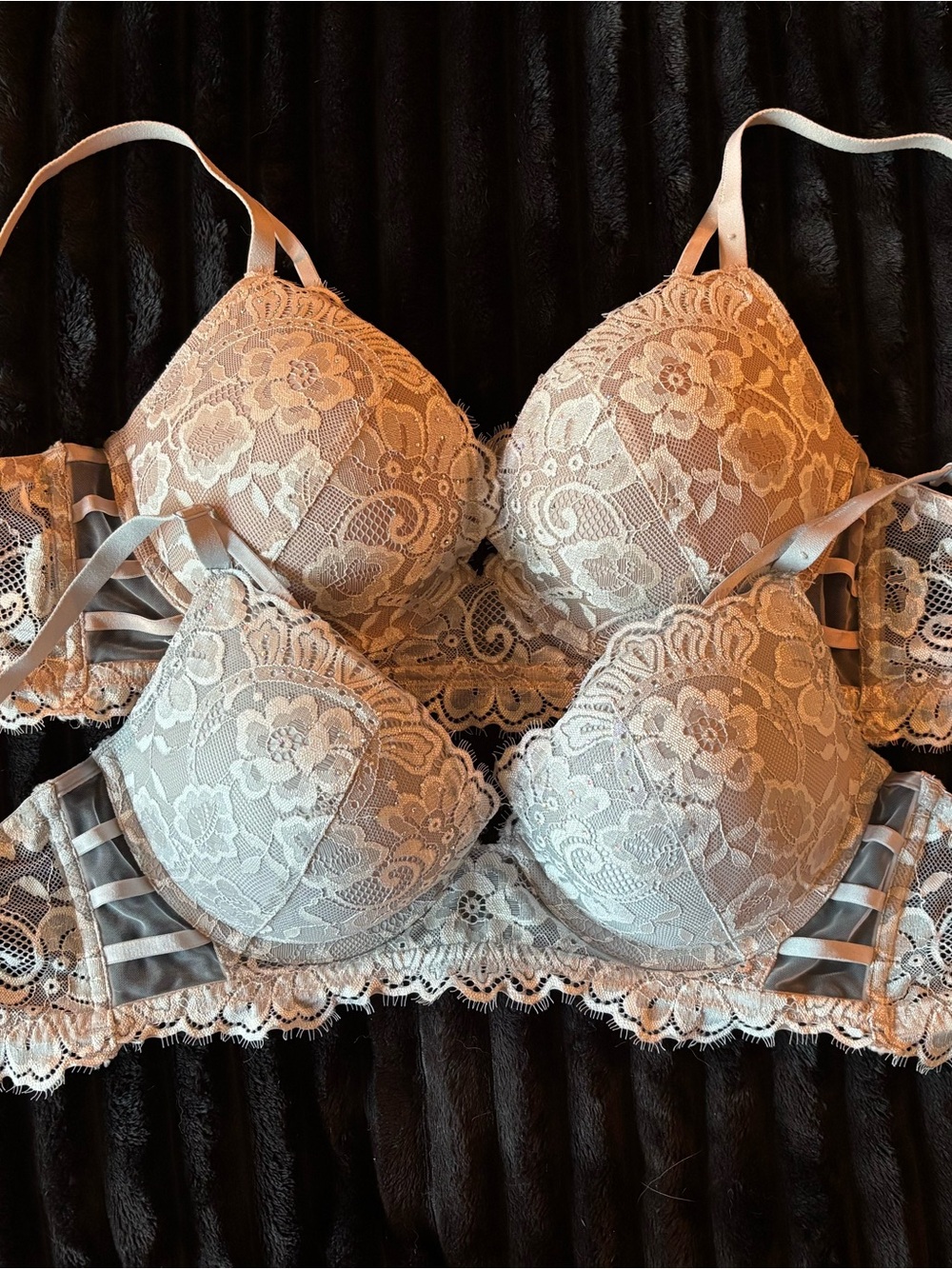 La SENZA Light Beige Lace Push-Up Bra Duo